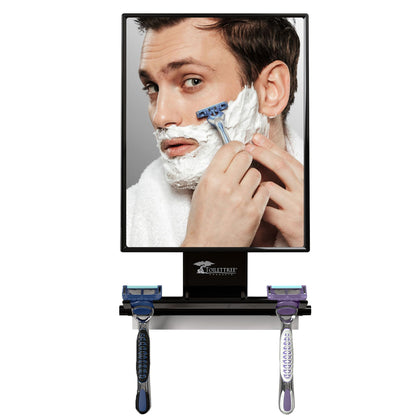 Miroir de douche anti-buée ToiletTree avec cadre fin et surface large