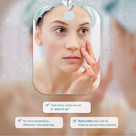 Miroir de douche APHUIME en usage sous la douche