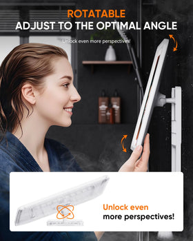 Miroir de douche eeuuty avec angle ajustable à 360°