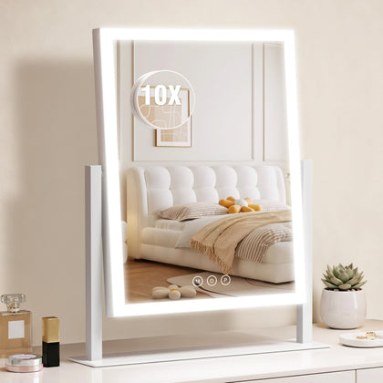 Miroir de maquillage Acoolda 16,9" x 14" avec éclairage frontal