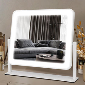 Miroir de maquillage Bearolve 14"×12" vue de face avec éclairage LED