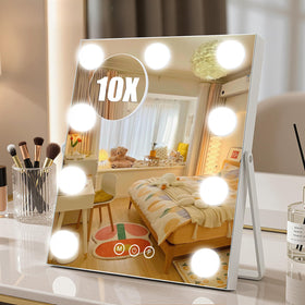 Miroir de maquillage Bearolve 16"×10" éclairé avec ampoules dimmables