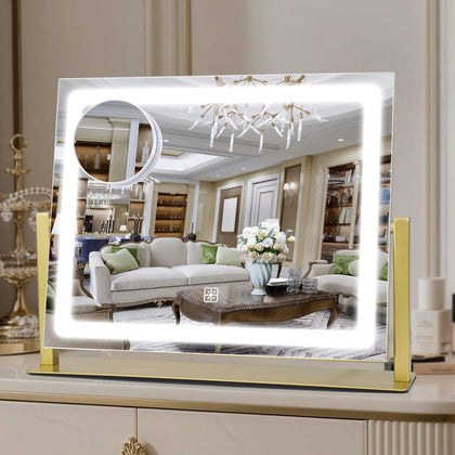 Miroir de maquillage Bearolve 16"×12" avec éclairage LED avant