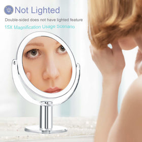 Miroir de maquillage CLSEVXY avec grossissement 15X, vue rapprochée