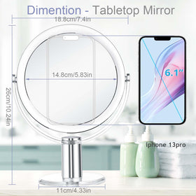Miroir de maquillage CLSEVXY en utilisation, vue pratique