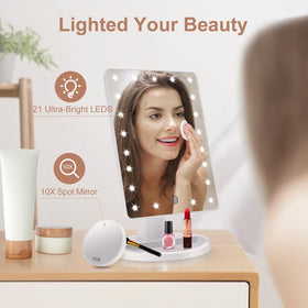 Miroir de maquillage COSMIRROR avec éclairage LED au bureau