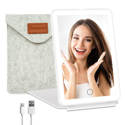 Miroir de maquillage de voyage FUNTOUCH avec éclairage LED avant