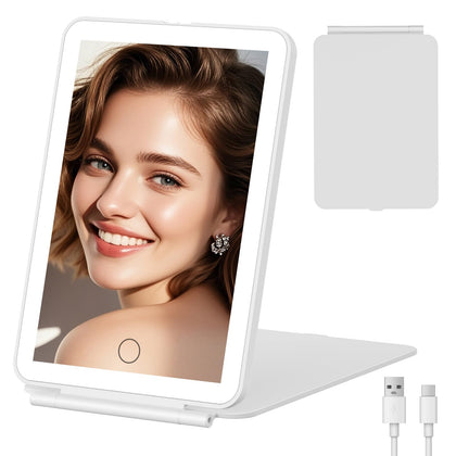 Miroir de maquillage de voyage FUNTOUCH avec lumière avant