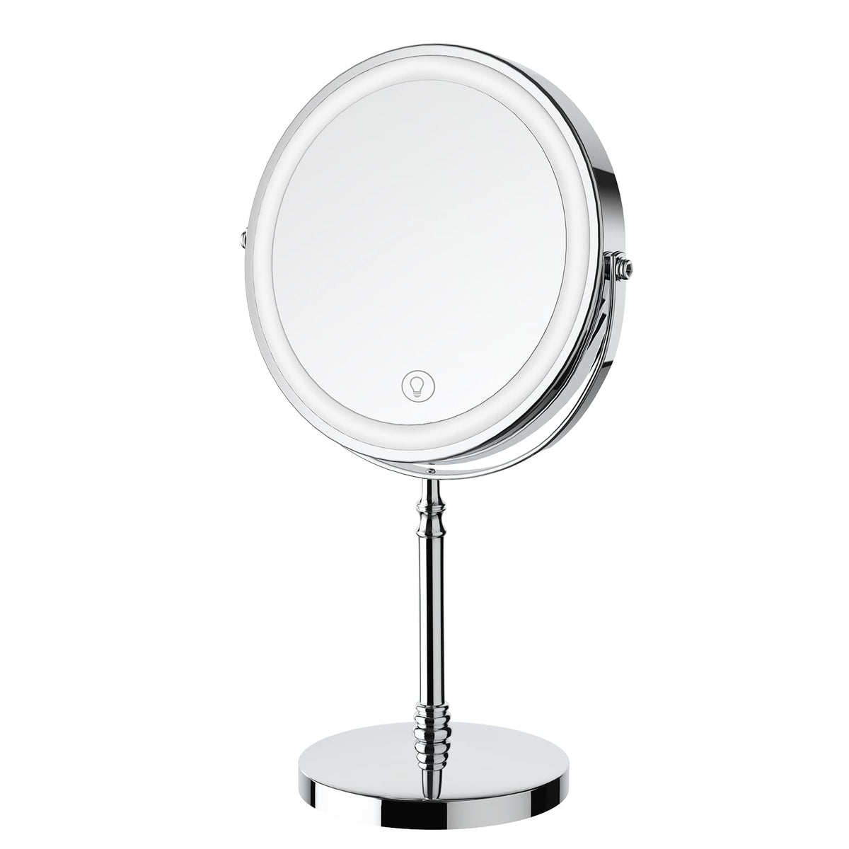 Miroir de maquillage DEIOVWXS vue avant avec éclairage LED