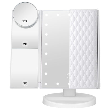 Miroir de maquillage DenCert avec éclairage LED avant