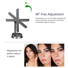Miroir de maquillage deweisn avec éclairage LED allumé