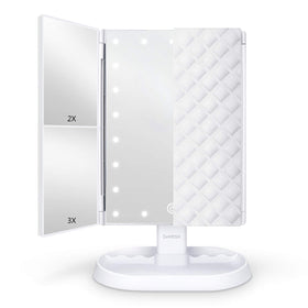 Miroir de maquillage deweisn éclairé avec 21 LEDs vue de face