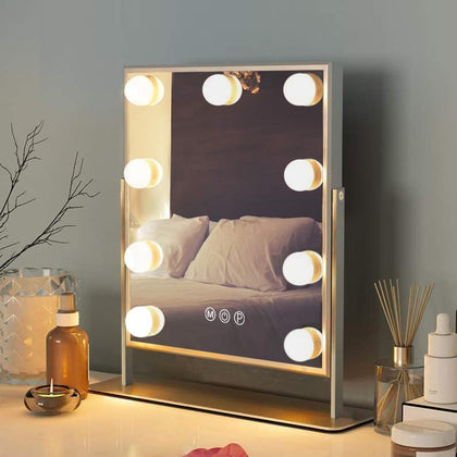 Miroir de maquillage éclairé FENCHILIN vue de face