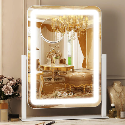 Miroir de maquillage éclairé FENNIO 13" x 17" vue de face