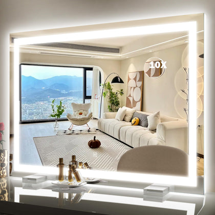 Miroir de maquillage éclairé ROLOVE 38"x28" vue avant