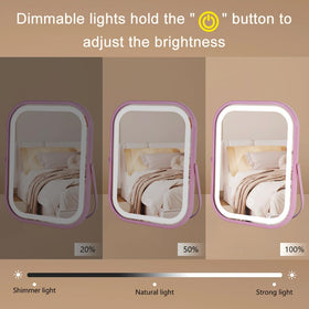 Miroir de maquillage éclairé YEKKOPT avec câble de recharge USB-Type C