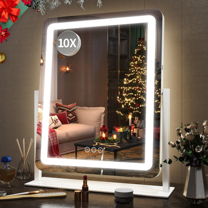 Miroir de maquillage FENNIO 22 pouces avec lumières LED vue de face