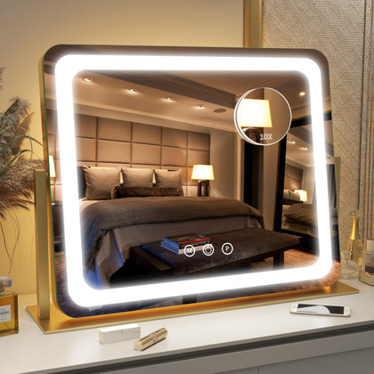 Miroir de maquillage FENNIO 22"x19" avec éclairage LED avant