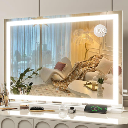 Miroir de maquillage FENNIO 32"x22" avec éclairage frontal