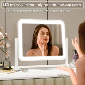 Miroir de maquillage FENNIO avec lumière chaude