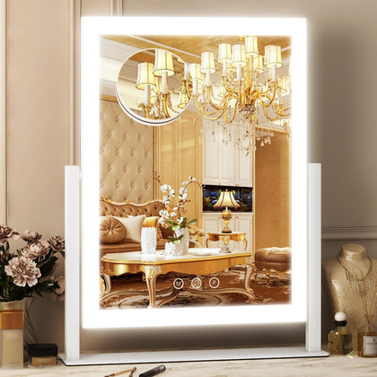 Miroir de maquillage FENNIO rectangulaire 13x17 pouces avec éclairage LED