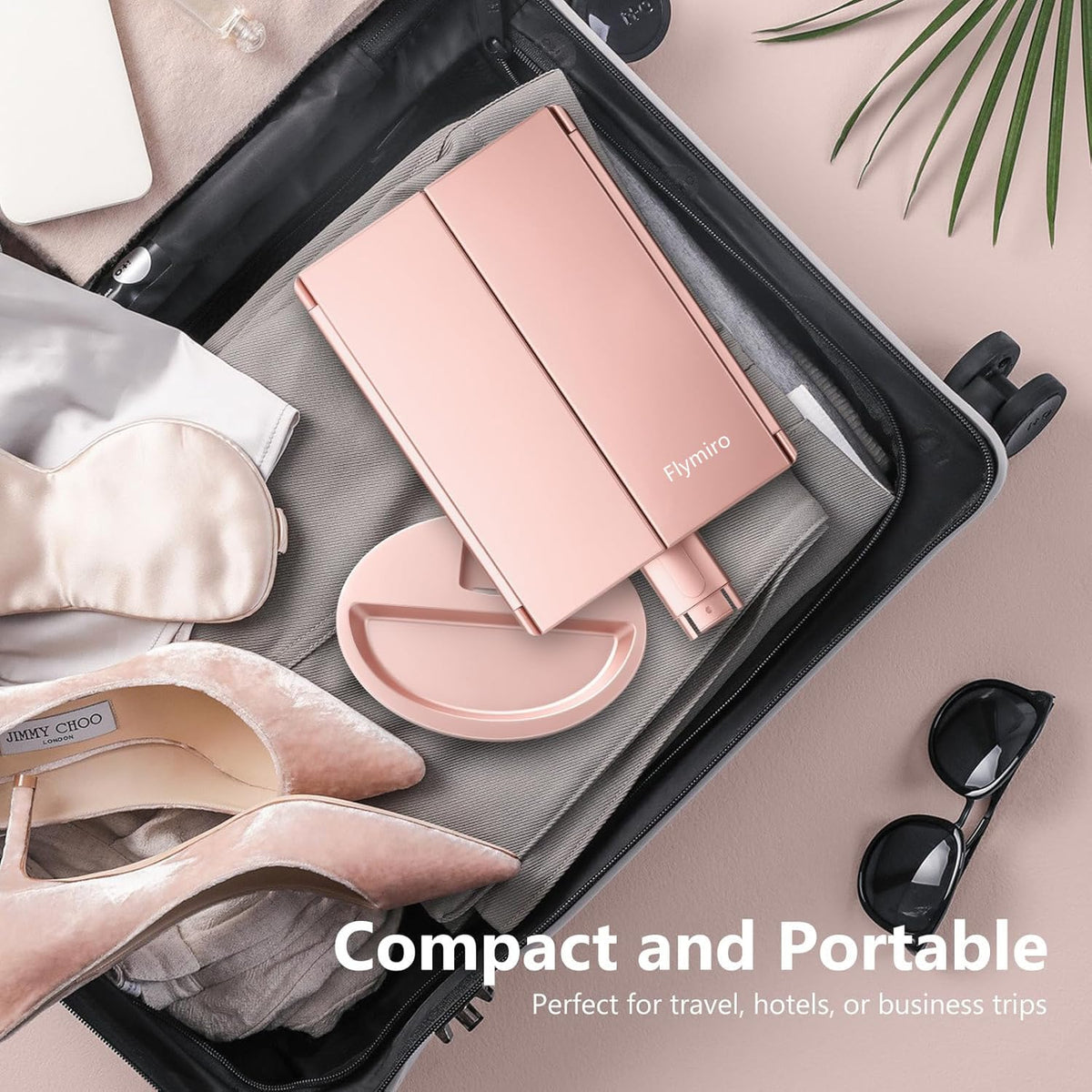 Miroir de maquillage Flymiro avec vue arrière