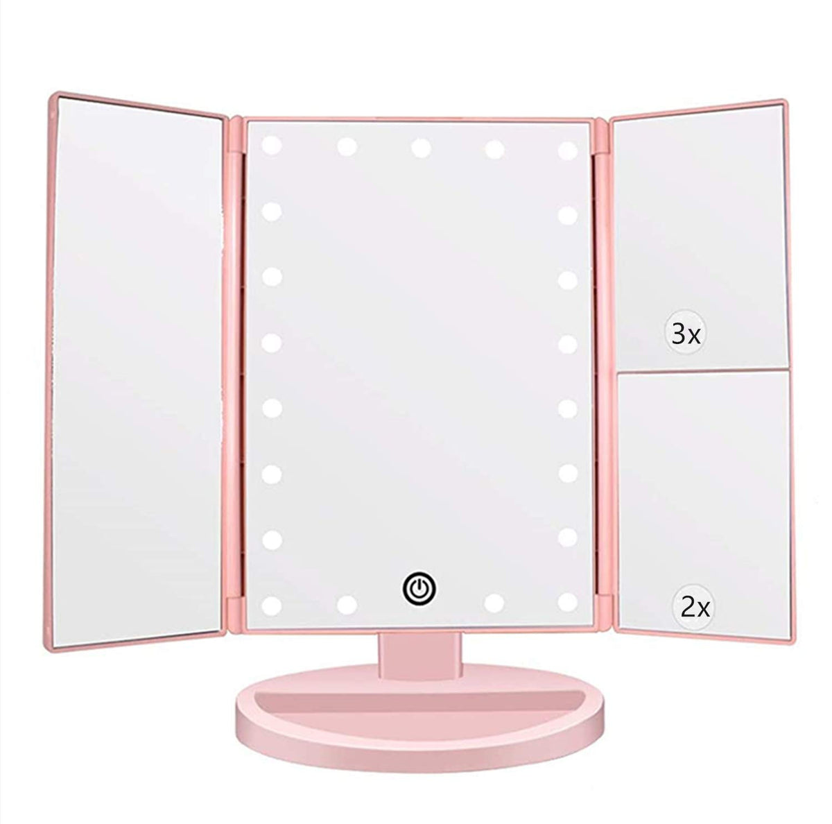 Miroir de maquillage Flymiro pliable éclairé avec LED