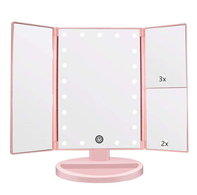 Miroir de maquillage Flymiro pliable éclairé avec LED
