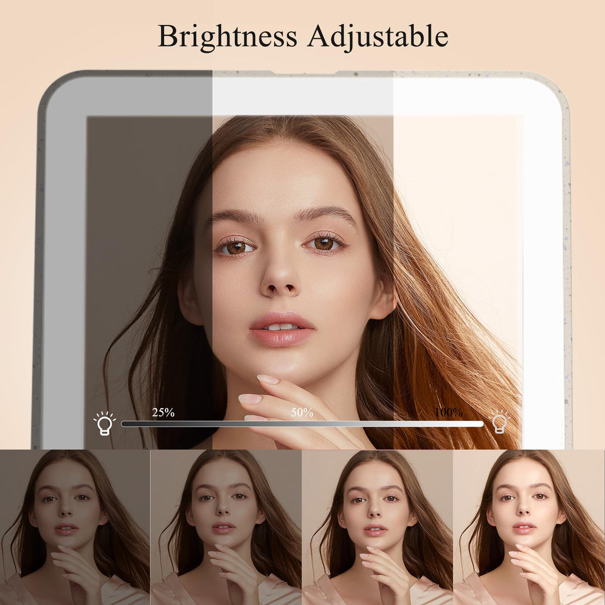 Miroir de maquillage FUNTOUCH avec éclairage blanc