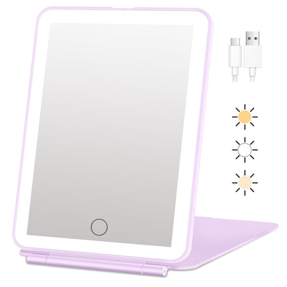 Miroir de maquillage FUNTOUCH de voyage éclairé vue de face