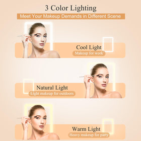 Miroir de maquillage FUNTOUCH plié pour le transport