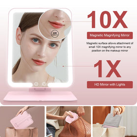Miroir de maquillage Gospire avec câble de chargement Type-C