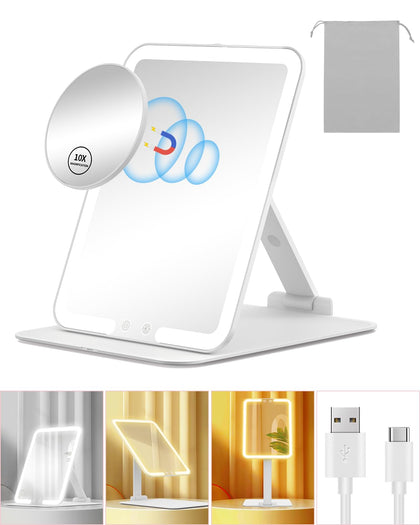 Miroir de maquillage Gospire vue avant avec éclairage LED