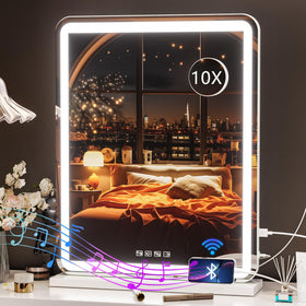 Miroir de maquillage Hasipu 20" x 25" avec haut-parleur Bluetooth