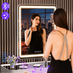 Miroir de maquillage Hasipu installé sur un bureau