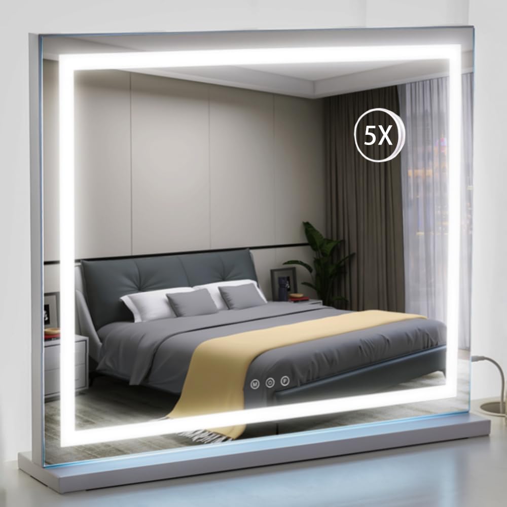 Miroir de maquillage HIEEY avec fond neutre