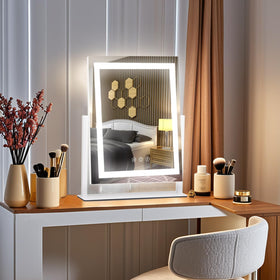 Miroir de maquillage homtang en mode lumière froide