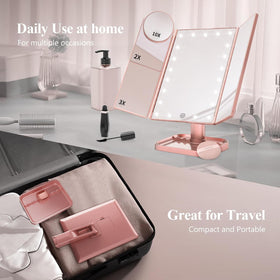 Miroir de maquillage HUONUL sur une coiffeuse moderne