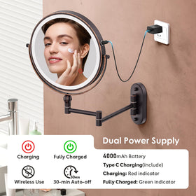 Miroir de maquillage IMIKONA avec fonction de grossissement 10X