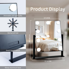 Miroir de maquillage Kotdning en position stable sur une table