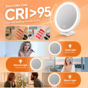 Miroir de maquillage pliable sicotool dans son étui