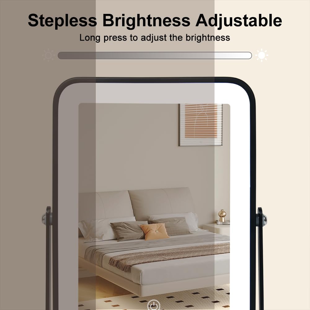 Miroir de maquillage portable YEKKOPT sur une table