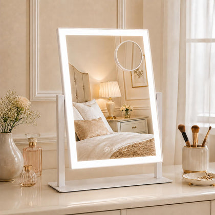 Miroir de maquillage ROLOVE 13x16 avec éclairage LED