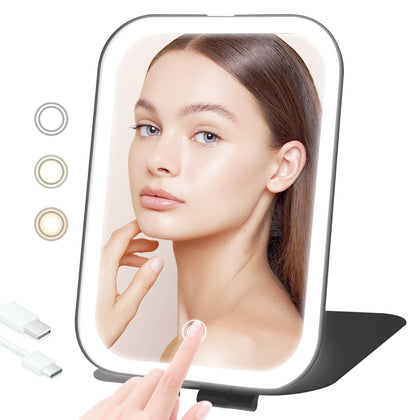 Miroir de maquillage TREASO portable avec éclairage LED