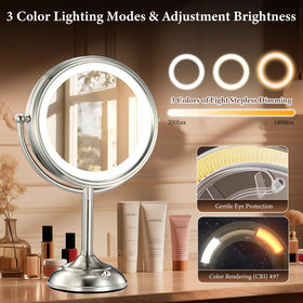 Miroir de maquillage VESAUR avec lumière naturelle