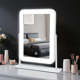 Miroir de maquillage YEKKOPT 9x11 pouces avec éclairage LED avant