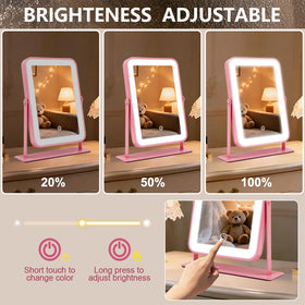 Miroir de maquillage YEKKOPT sur une table avec accessoires de beauté