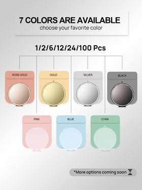 Miroir de poche Getinbulk rose avec un reflet