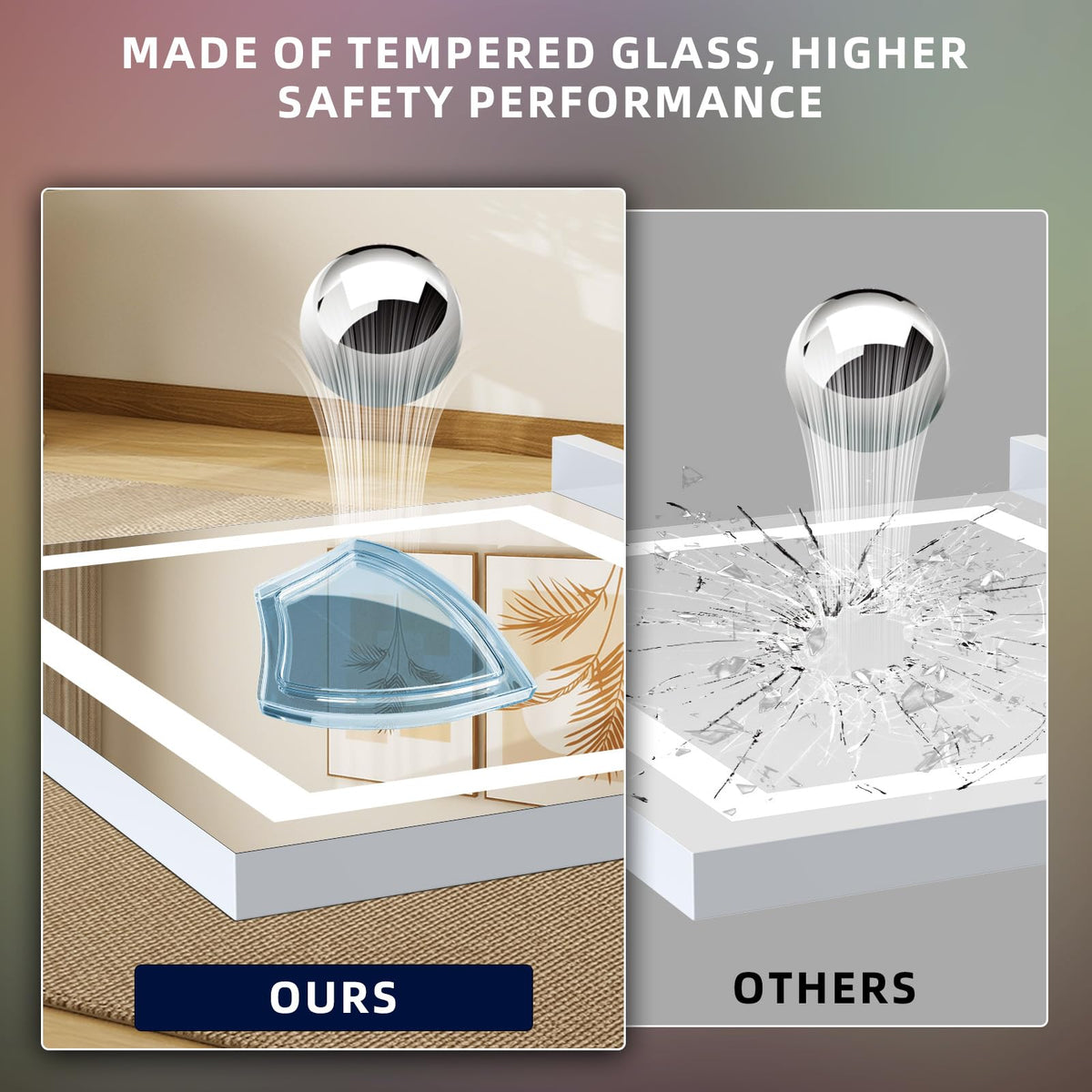 Miroir FENCHILIN avec réglage de luminosité en cours
