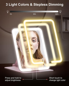 Miroir Gospire avec miroir grossissant 10X détachable